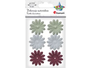 Ozdoba materiałowa Titanum Craft-Fun Series kwiatki (ZD-005)