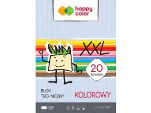 Blok techniczny Happy Color A3 kolorowa 170g 20k 297 mm x 420 mm (HA 3717 3040-09)