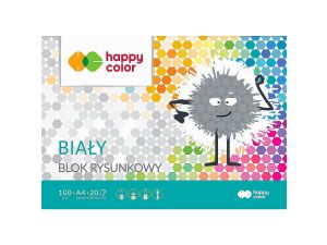Blok rysunkowy Happy Color A4 biały 100g 20k 210 mm x 297 mm (HA 3710 2030-0)