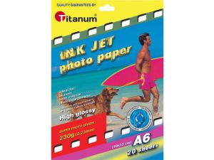 Papier fotograficzny Titanum 10x15 cm (A6) 20 kartek 230 g/m&sup2; błyszczący wodoodporny