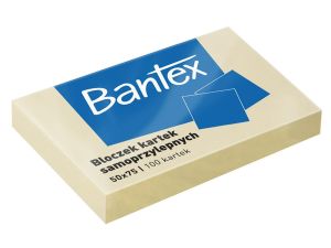 Notes samoprzylepny Bantex żółty 100k 50mm x 75mm (400086385)