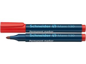 Marker permanentny Schneider Maxx 130, czerwony 1,0-3,0 mm okrągła końcówka (SR123002)