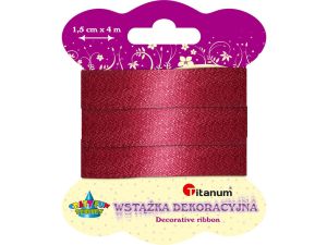 Wstążka Titanum Craft-Fun Series czerwona 15 mm 4 m (344539)