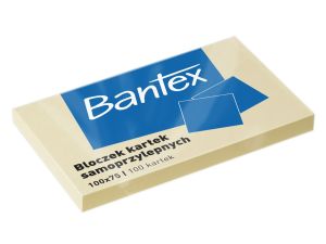 Notes samoprzylepny Bantex 100x75 żółty 100k 100mm x 75mm (400086387)