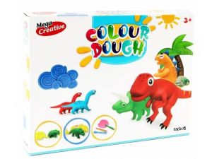 Zestaw kreatywny Mega Creative zestaw masy plastycznej dinozaur 4 kolory (471259)