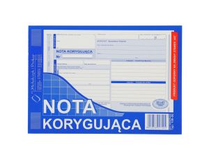 Druk offsetowy Michalczyk i Prokop nota korygująca VAT netto pełna A5 A5 80k. (108-3)