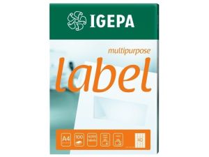 Etykieta samoprzylepna Igepa Label Multipurpose A4 - biały 105mm x 48mm