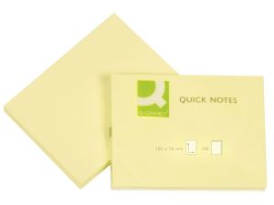 Notes samoprzylepny Q-Connect żółty jasny 100k 102 mm x 76 mm (KF01410)