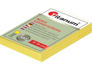 Notes samoprzylepny Titanum żółty 100k 51 mm x 76 mm (S-2004)