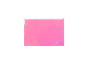 Teczka plastikowa na suwak Biurfol A5 kolor: różowy (TSP-A5-01)