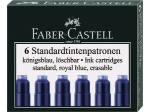Naboje krótkie Faber Castell niebieski ciemny (185506)