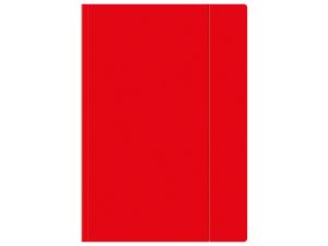 Teczka kartonowa na gumkę Interdruk teczka z gumką szeroki grzbiet A4+ kolor: czerwona 450 g