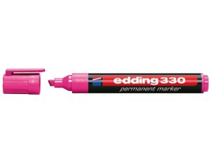 Marker permanentny Edding, różowy 1-5mm ścięta końcówka