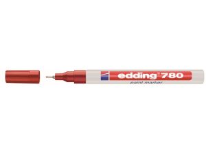Marker olejowy Edding, czerwony 0,8 mm igłowa końcówka (780)
