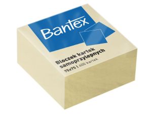 Notes samoprzylepny Bantex żółty 400k 75 mm x 75 mm (400086401)