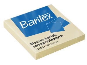 Notes samoprzylepny Bantex żółty 100k 75mm x 75mm (400086384)