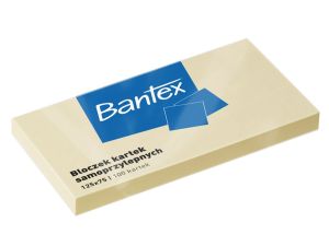 Notes samoprzylepny Bantex żółty 100k 125mm x 75mm (400086388)