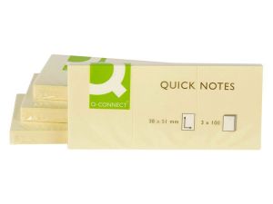 Notes samoprzylepny Q-Connect żółty 100k 38 mm x 51 mm (KF10500)