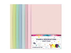 Arkusz piankowy Noster pianka dekoracyjna Pastel kolor: mix 8 ark. (5902277316202)