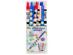 Długopisy automatyczne Dots&Stripes ABP46471 M&G 0,5 mm niebieski wkład