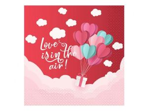 Serwetki Godan Love Is In The Air - czerwony 330mm x 330mm (PG-SLC2)
