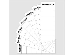 Etykiety opisowe do segregatora Warta NALEPKA NA SEGREGATOR - biały 70 mm x 190 mm (350-007)