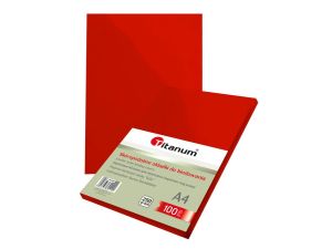 Karton do bindowania Titanum skóropodobny A4 - czerwony 250 g