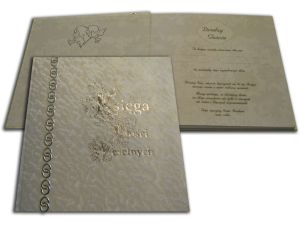 Kronika Warta księga pamiatkowa złocona - biały 225mm x 220mm (319-103)