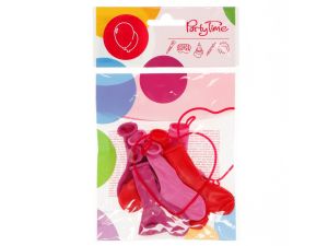 Balon gumowy Arpex mini serca 6 szt pastelowy 6 szt czerwona 160mm (K6331)