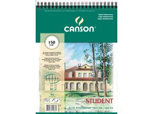 Blok rysunkowy Canson Student A5 biały 200g 50k (400121823)
