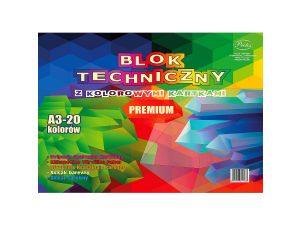 Blok techniczny Protos kolor A3 kolorowy 160g 20k