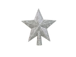 Szpic Arpex gwiazda brokatowa srebrna 130mm (BN5823SRE-9661)