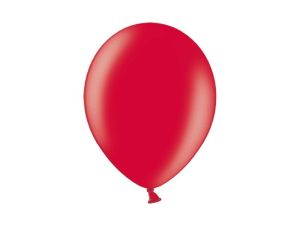 Balon gumowy Partydeco metalizowany 100 szt czerwony 100 mm 12cal (080)