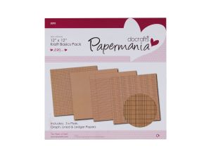 Papier ozdobny Papiermania papier 30,5 x 30,5 kraft basic pack 20 kartek (pma-807104)
