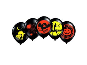 Balon gumowy Arpex Halloween 5szt. czarny 280 mm (HA8178)