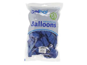Balon gumowy Partydeco metalizowany niebieski 12cal