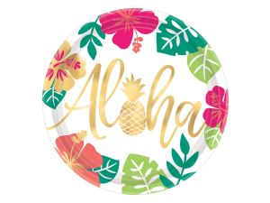 Talerz jednorazowy Amscan aloha (591953)