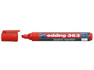 Marker suchościeralny Edding 363, czerwony 1,0-5,0 mm ścięta końcówka