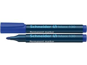 Marker permanentny Schneider Maxx 130, niebieski 1,0-3,0 mm okrągła końcówka (SR123003)