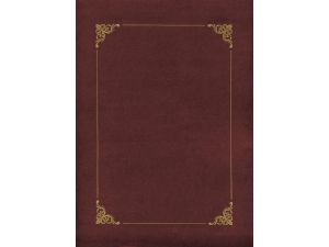 Teczka ofertowa Galeria Papieru ozdobna na dyplom ze złotą ramką bordowa A4 kolor: bordowy 1 kieszeni 210 x 297 (220416)