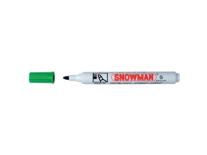 Marker permanentny Snowman zielony, zielony okrągła końcówka