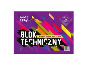 Blok techniczny Protos A4 kolorowy 225g 10k