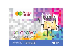 Blok rysunkowy Happy Color Premium A4 kolorowy 80g 15k 210 mm x 297 mm (HA 3708 2030-09)