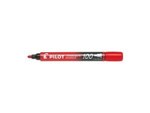 Marker permanentny Pilot markery, czerwony okrągła końcówka (SCA-100-R)