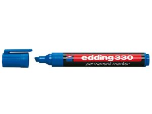 Marker permanentny Edding, niebieski 1,0-5,0 mm ścięta końcówka