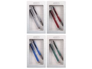 Zestaw piśmienniczy Cresco REPORTER Premium długopis+ołówek GIFTBOX (5907464218628)