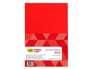 Arkusz piankowy Happy Color kolor: czerwony 5 ark. 210 mm x 297 mm (HA 7130 2030-2)