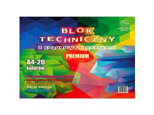 Blok techniczny Protos kolor A4 mix 160g 20k