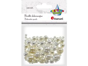 Perełki Titanum Craft-Fun Series biały perłowy (220181-220182)