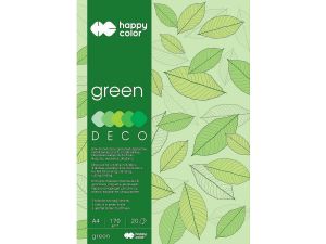 Zeszyt papierów kolorowych Happy Color Deco Green A4 170g 20k 210 mm x 297 mm (HA 3717 2030-052)